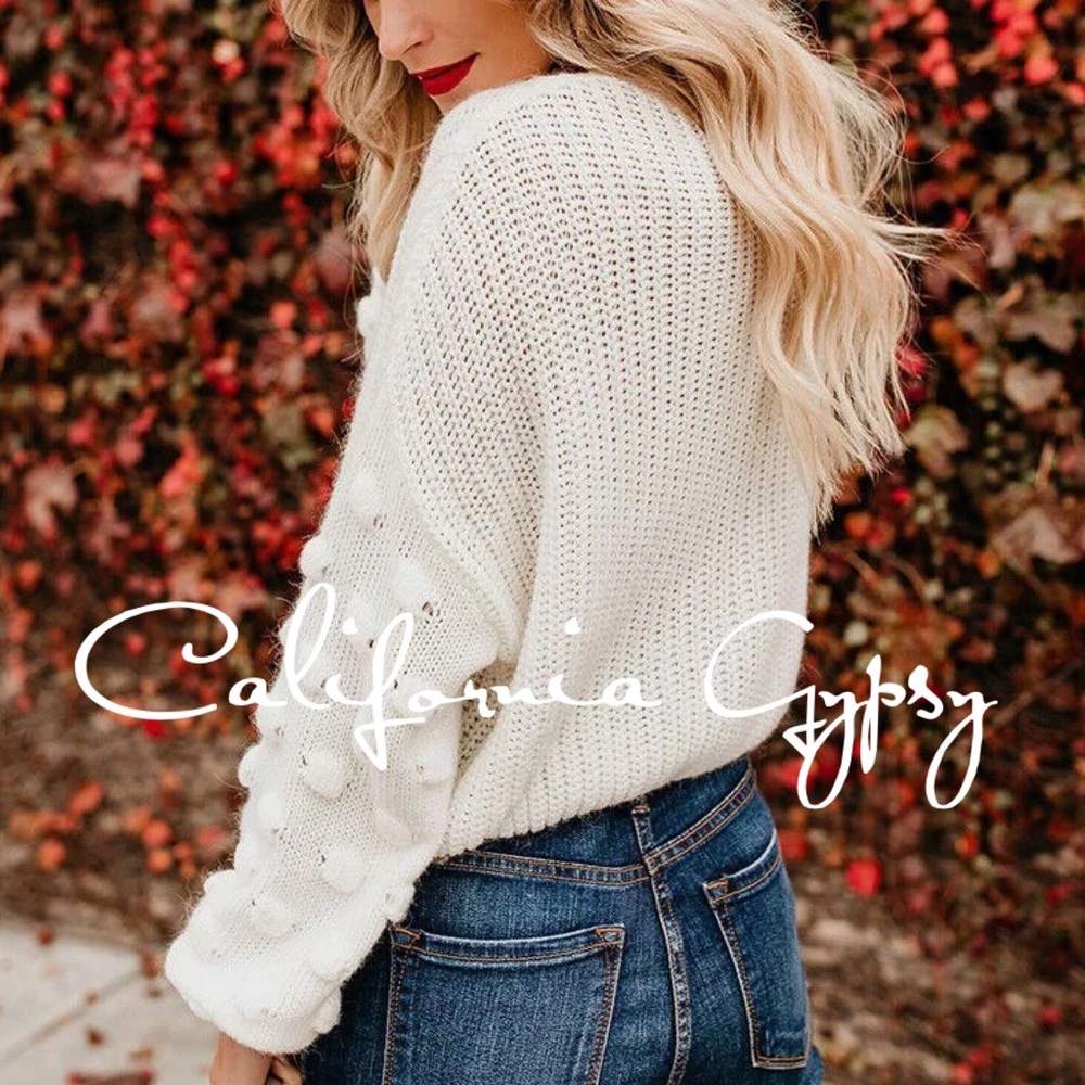 Knit Puff Knot Sweater - Picture 9 of 12